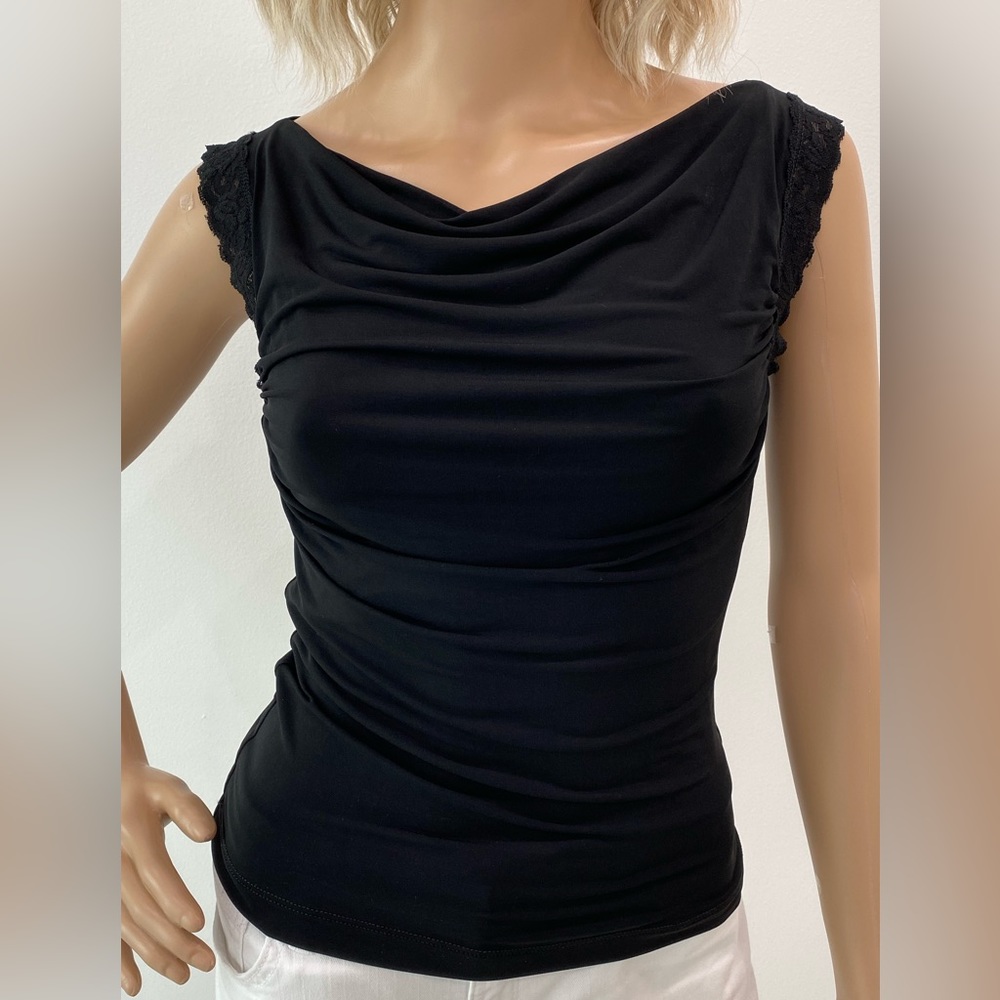 BCBG MaxAzria Black Feminine Top - Picture 6 of 12